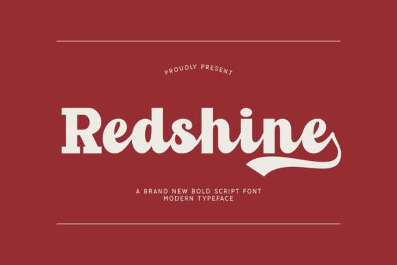 Redshine: A Bold Script Typeface for Modern Editorial Design