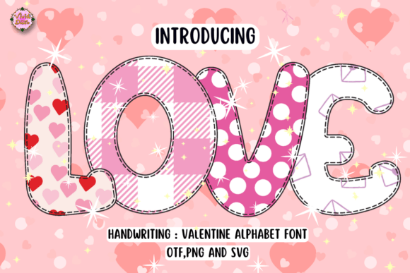 Valentine Alphabet: A Romantic Script Font for Makers