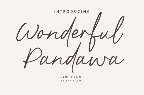 Wonderful Pandawa: A Script Font for Editorial Elegance